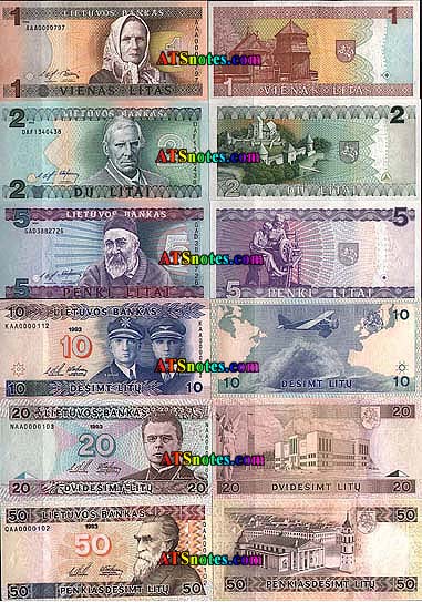 Lithuania paper money catalog