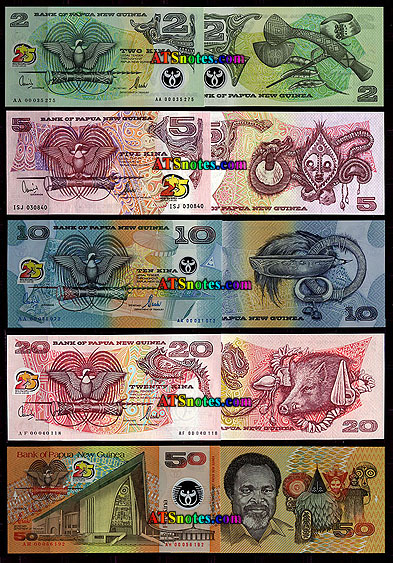Papua New Guinea banknotes Papua paper money catalog and Papuan currency 