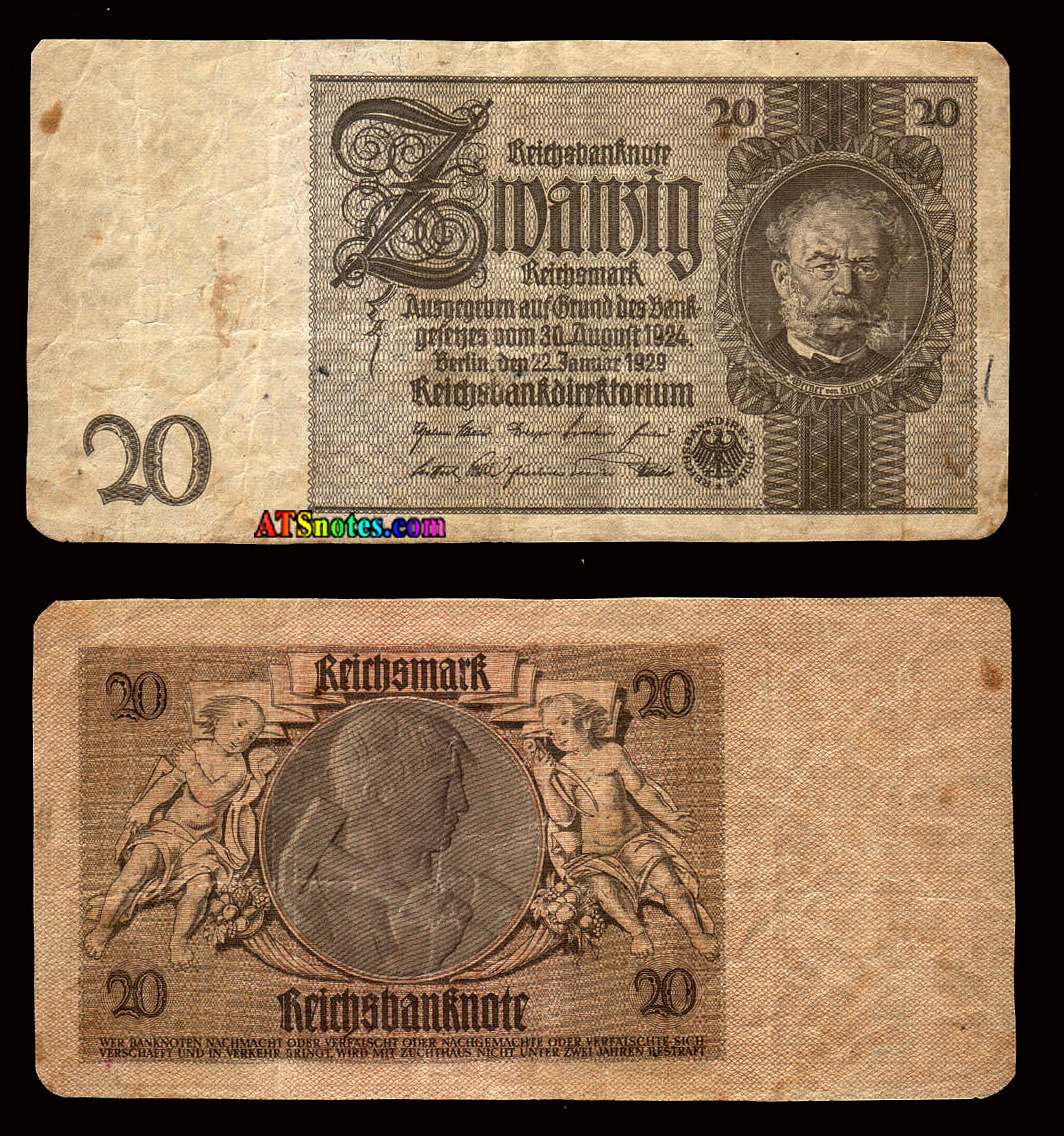 OLD GERMAN CURRENCY FROM 1920-1944 SOLD IN LOTS OF 20