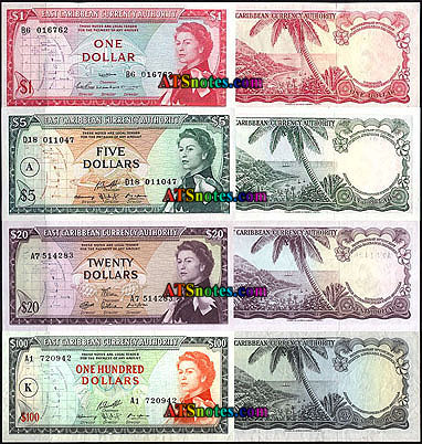 EAST CARIBBEAN STATES ND CL UNC 5 Dollars Banknote Paper Money P-47a Pref 2008 