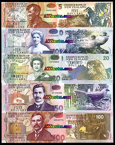 New Zealand banknotes - New Zealand paper money catalog and New Zealand