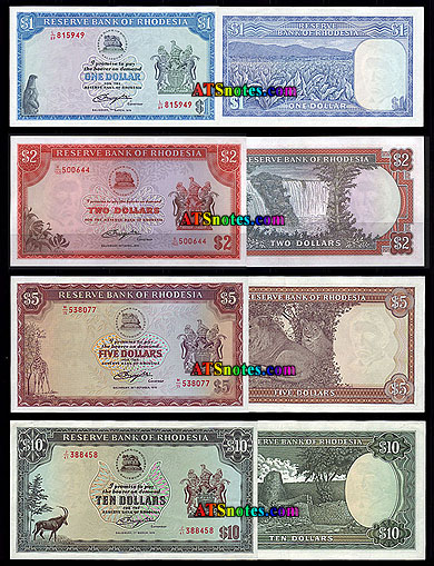 Rhodesia banknotes   Rhodesia paper money catalog and Rhodesian